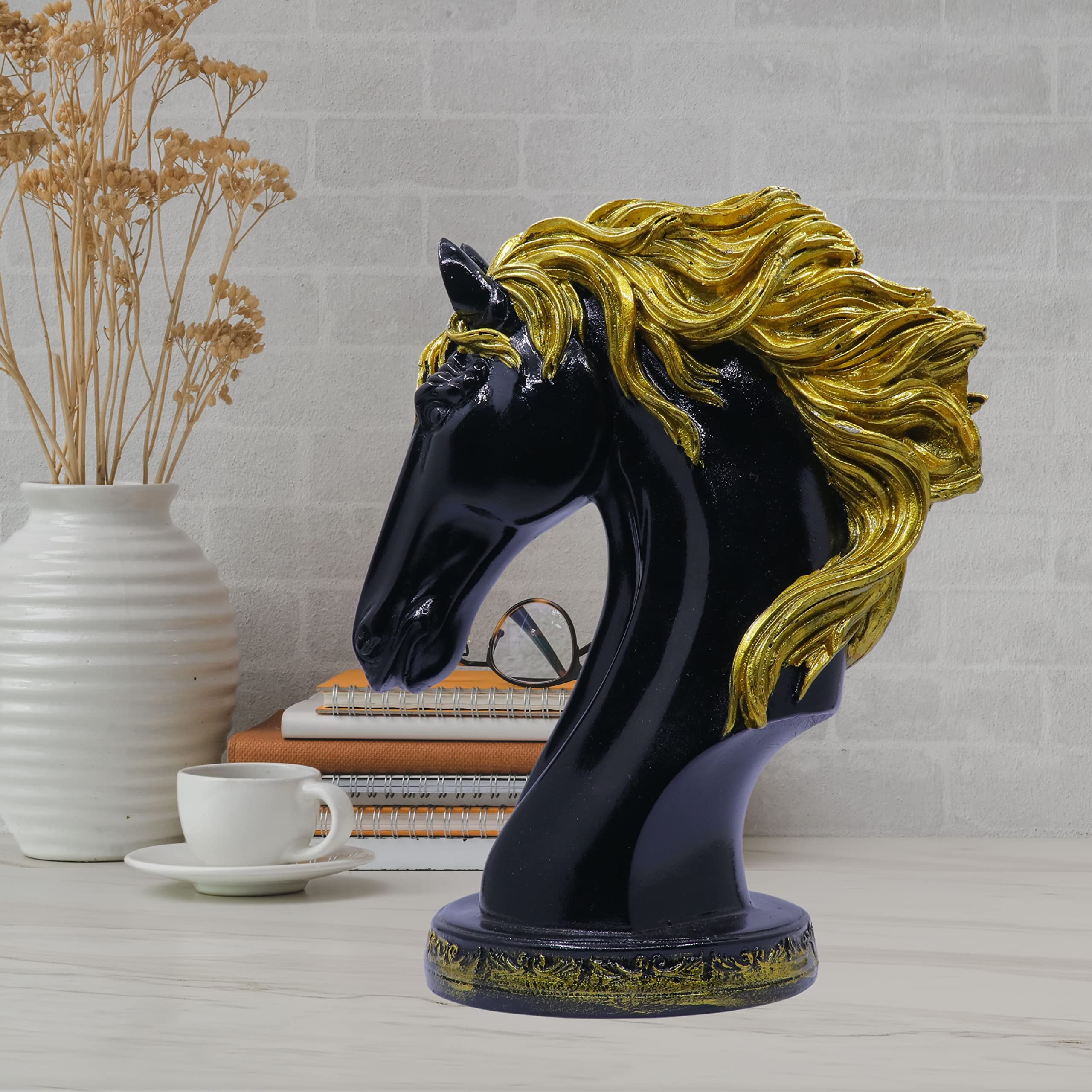 Golden Horse Statue - Wealth & Success Decor -14