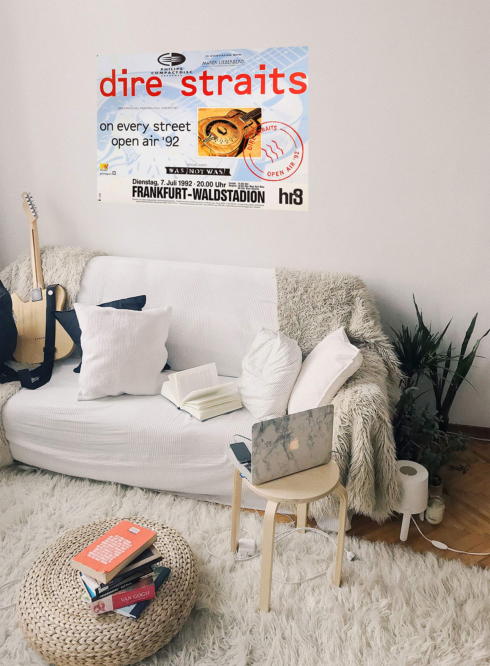 Premium Poster/Plakat | DIN A1 | Wanddeko | Live Konzert Veranstaltung » Dire Straits - On Everey Street, Frankfurt 1992 «