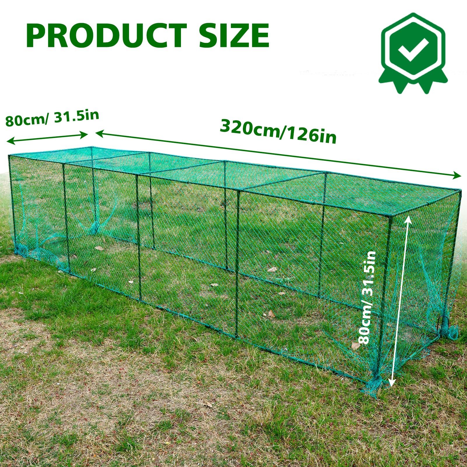 UNIFAMILY Túneles grandes para pollos, corral portátil para gallineros, túnel de pollo para patio exterior, corrales de pollos para patio, fácil instalación, gallinero adecuado para pato, conejo