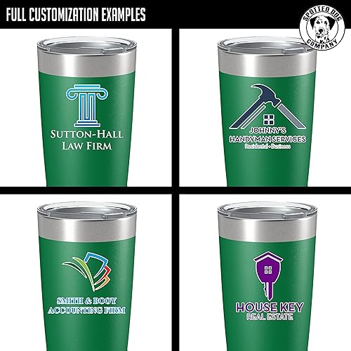 Miniatura 45 de Vaso personalizado de 20 onzas (17 colores) impreso aislado de acero inoxidable con recubrimiento en polvo con tapa, artículos promocionales