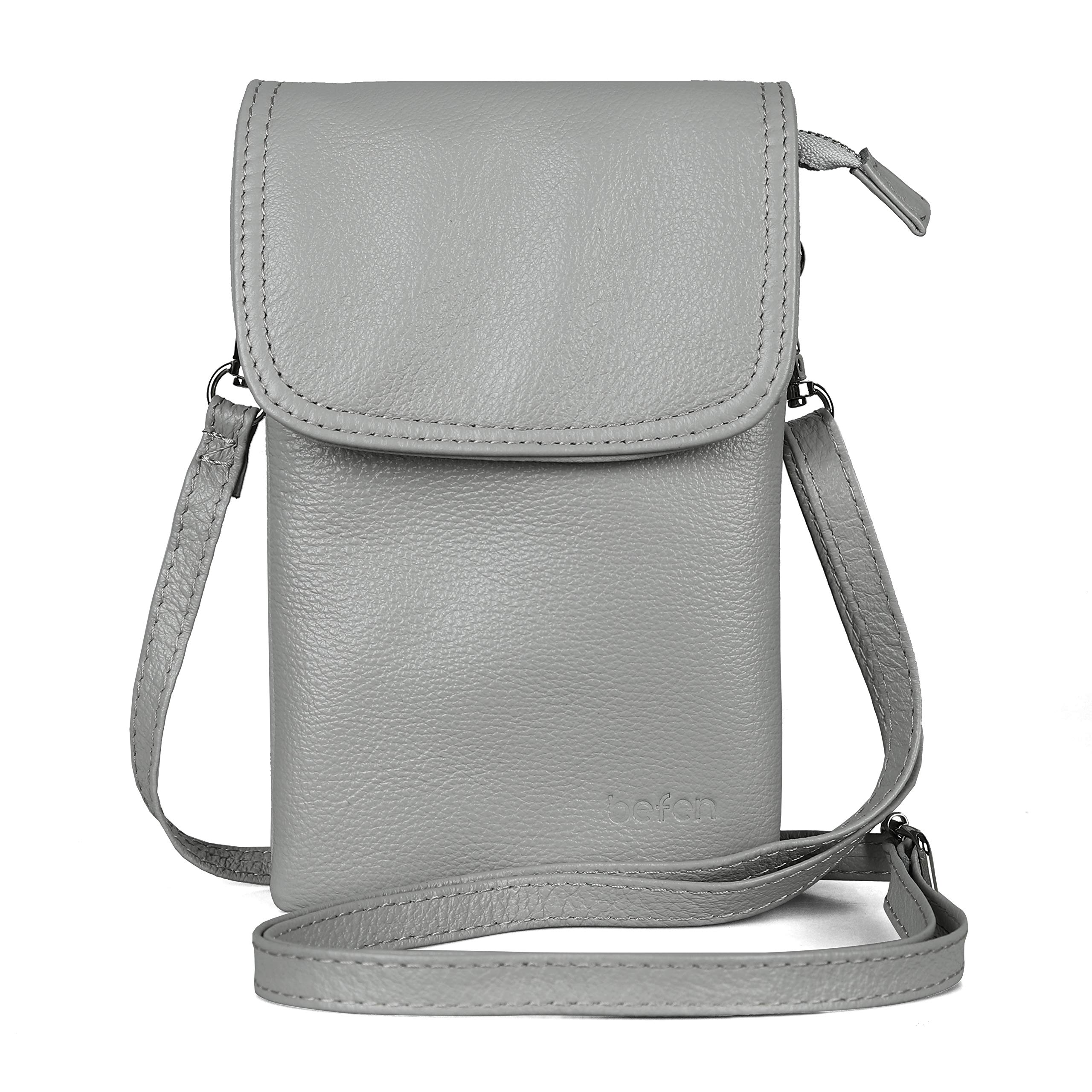 befen Genuine Leather Small Crossbody Bags for Women Cell Phone Travel Bag
