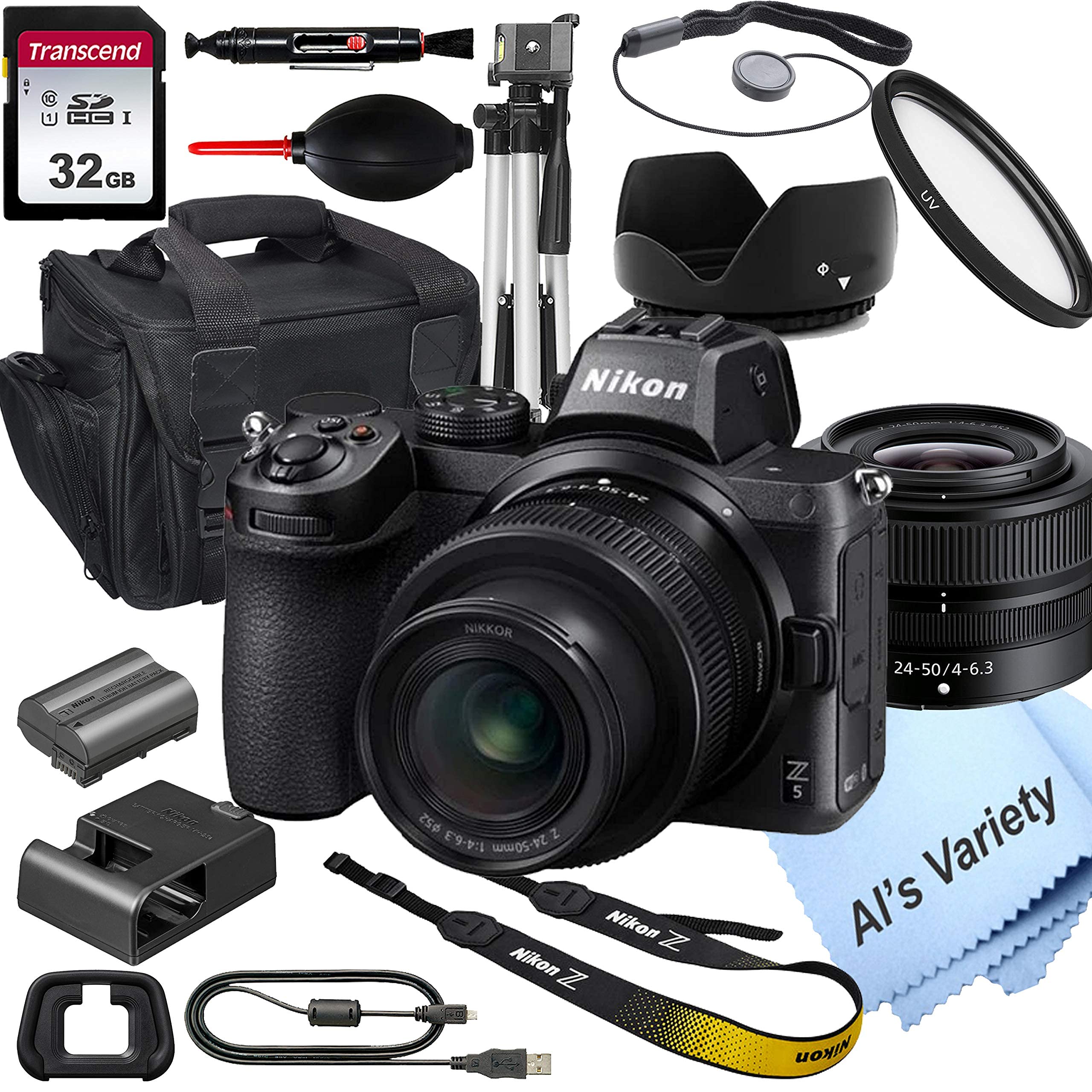 Nikon Z5 Mirrorless Digital Camera with 24-50mm Lens+ 32GB Card, Tripod, Case, and More (18pc Bundle