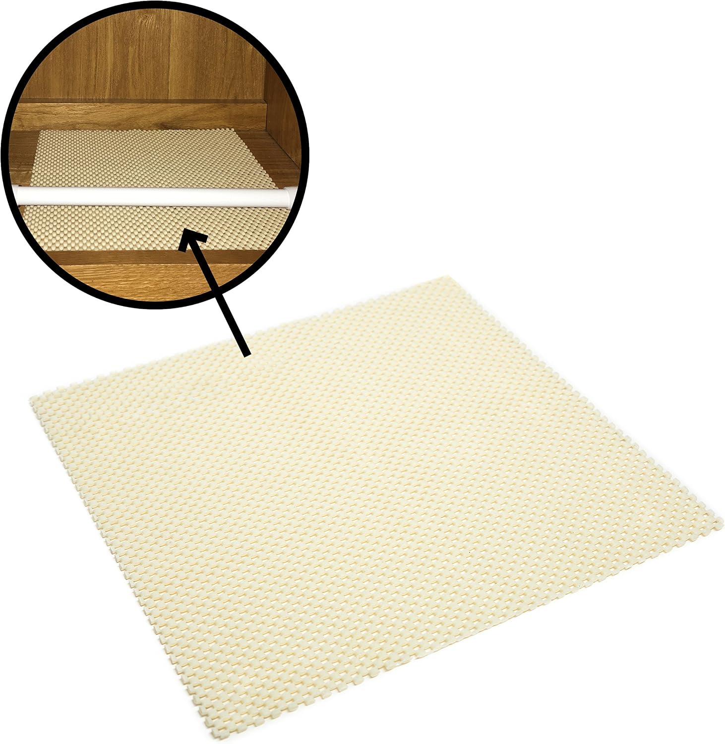 Danily 8 Pack Cupboard Bars Adjustable Spring Tension Rods 11.81 to 20 Inches, White, Comes with Non Slip Shelf Liners