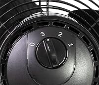 Vista 10 de Ventilador de piso, giratorio, alta velocidad, calidad industrial, Acero, Negro, 12 pulgadas