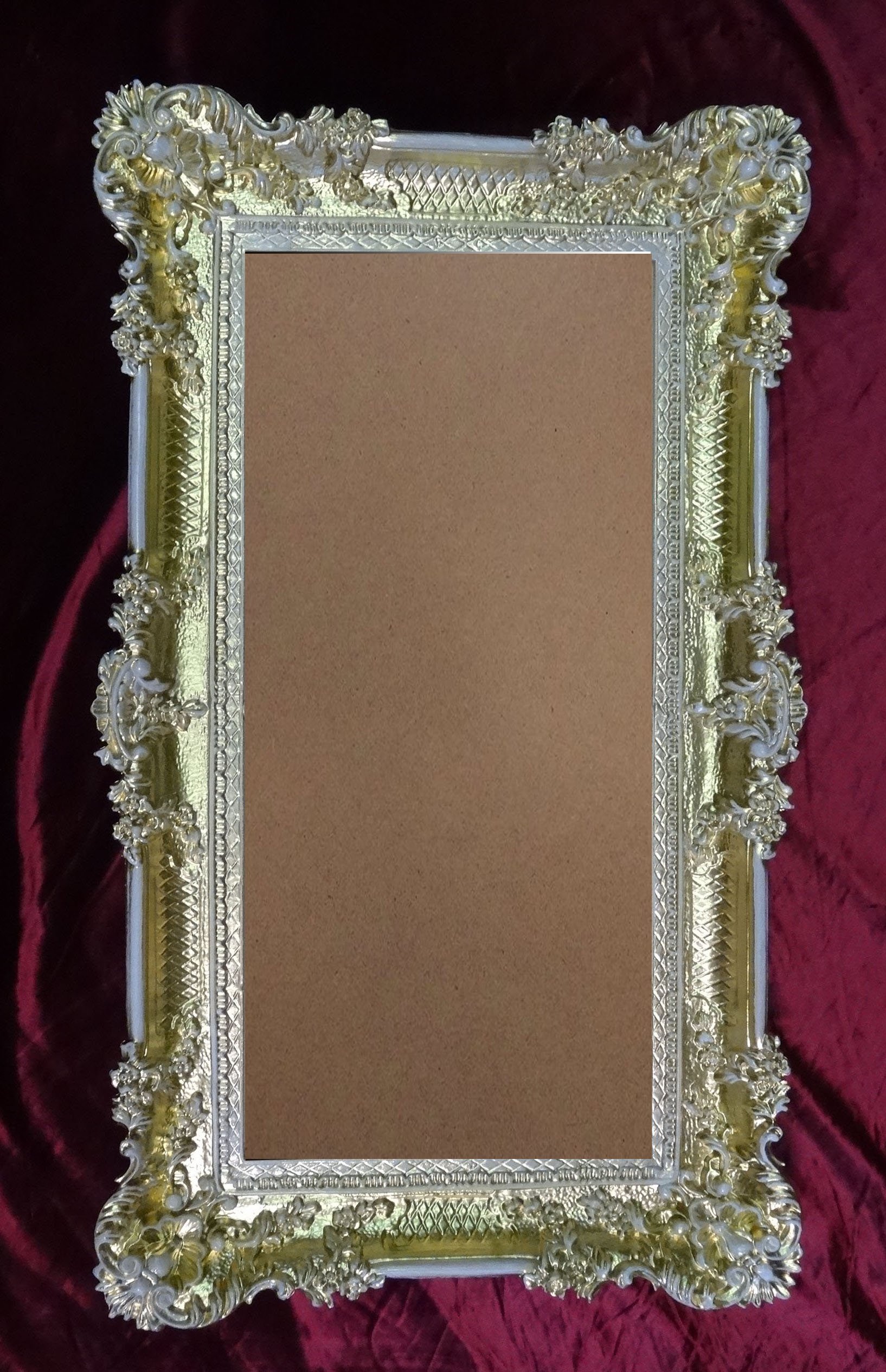 Cadre Photo Blanc Argent Cadre Baroque Rococo Antique 96x57