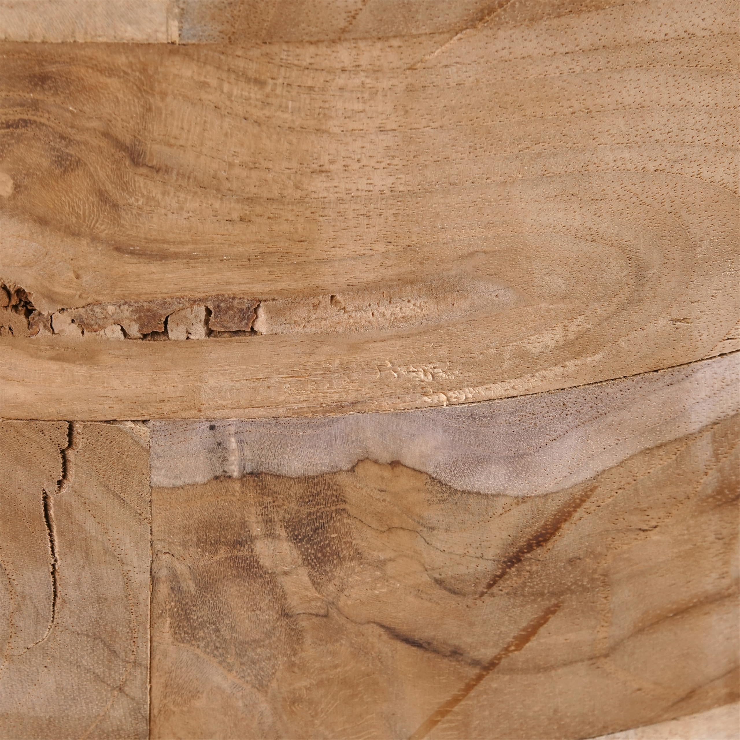 Sgabello Novi | Teak, 45x30 cm | Sgabello Rotondo in Teak, Sgabello in Legno, Sgabello per Piante, tavolino, per sedersi, per Fiori, Sgabello Laterale
