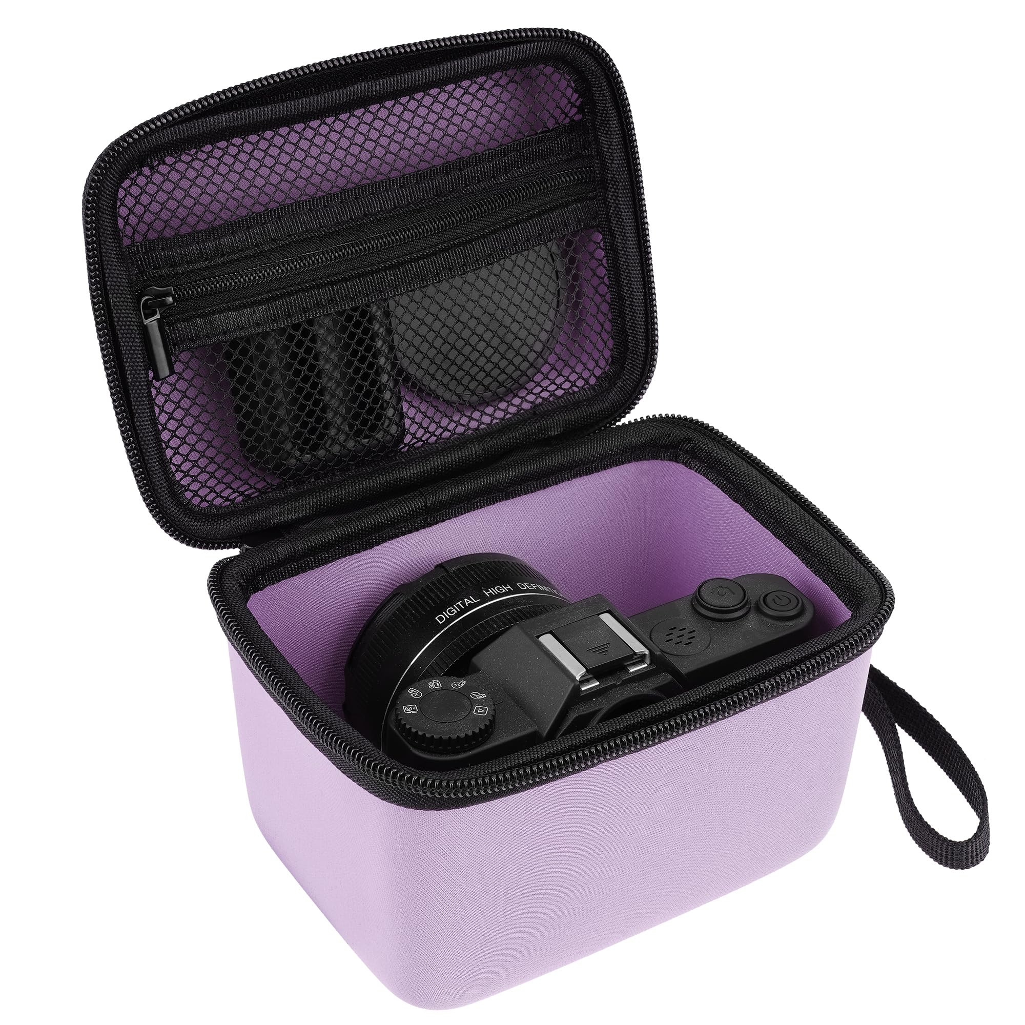 Premium 4K Camera Case Compatible with Femivo/IWEUKJLO/VETEK/VJIANGER 4K 48MP Vlogging Cameras(Case Only) (Purple)