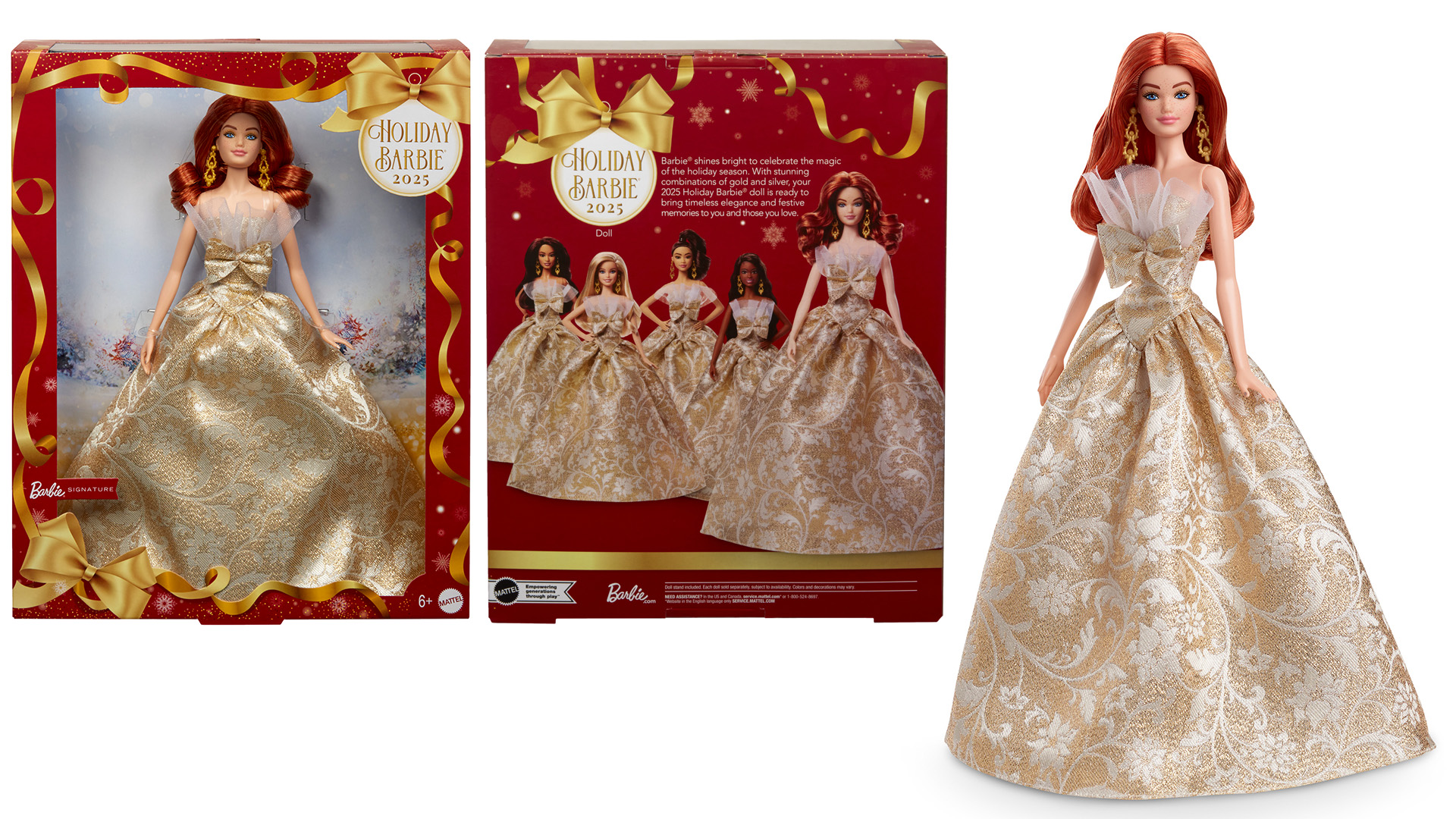 Amazon.co.jp: バービー(Barbie) ホリデーバービー レッドヘア