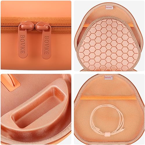 Vista 53 de BOVKE Funda de transporte con modo de suspensión para auriculares inalámbricos de Apple AirPods Max, bolsa de almacenamiento portátil protectora