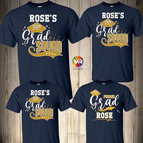 Miniatura 4 de Family Graduation Shirts Matching Graduate Squad Custom Personalized Grad Squad Graduate Proud Graduate Prom Senior Class of 2021 2020