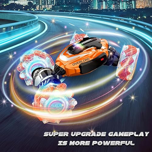 Miniatura 7 de Coche de control remoto, auto de acrobacias RC con detección de gestos, 4 WD transforma todoterreno para girar, 2.4 Ghz controlado a mano y control