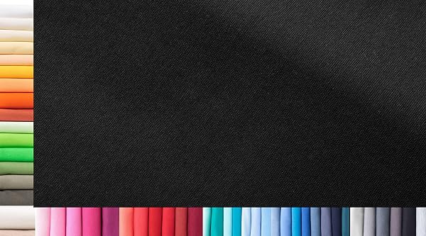 1buy3 Bündchenstoff XXL als Meterware|doppelt: 75cm breit|einfach: 150cm breit|Farbe: 49 Schwarz|0,5m lang|96% Baumwolle, 4% Elasthan|Jersey Grundpreis pro qm: € 11,99 - 1