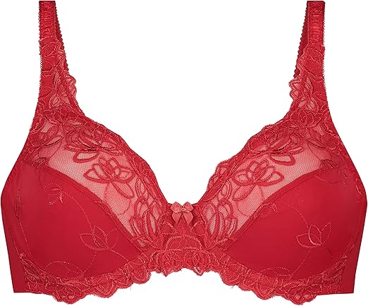 HUNKEMÖLLER Diva unwattierter Bügel-BH Rot 95D : Amazon.de: Bekleidung