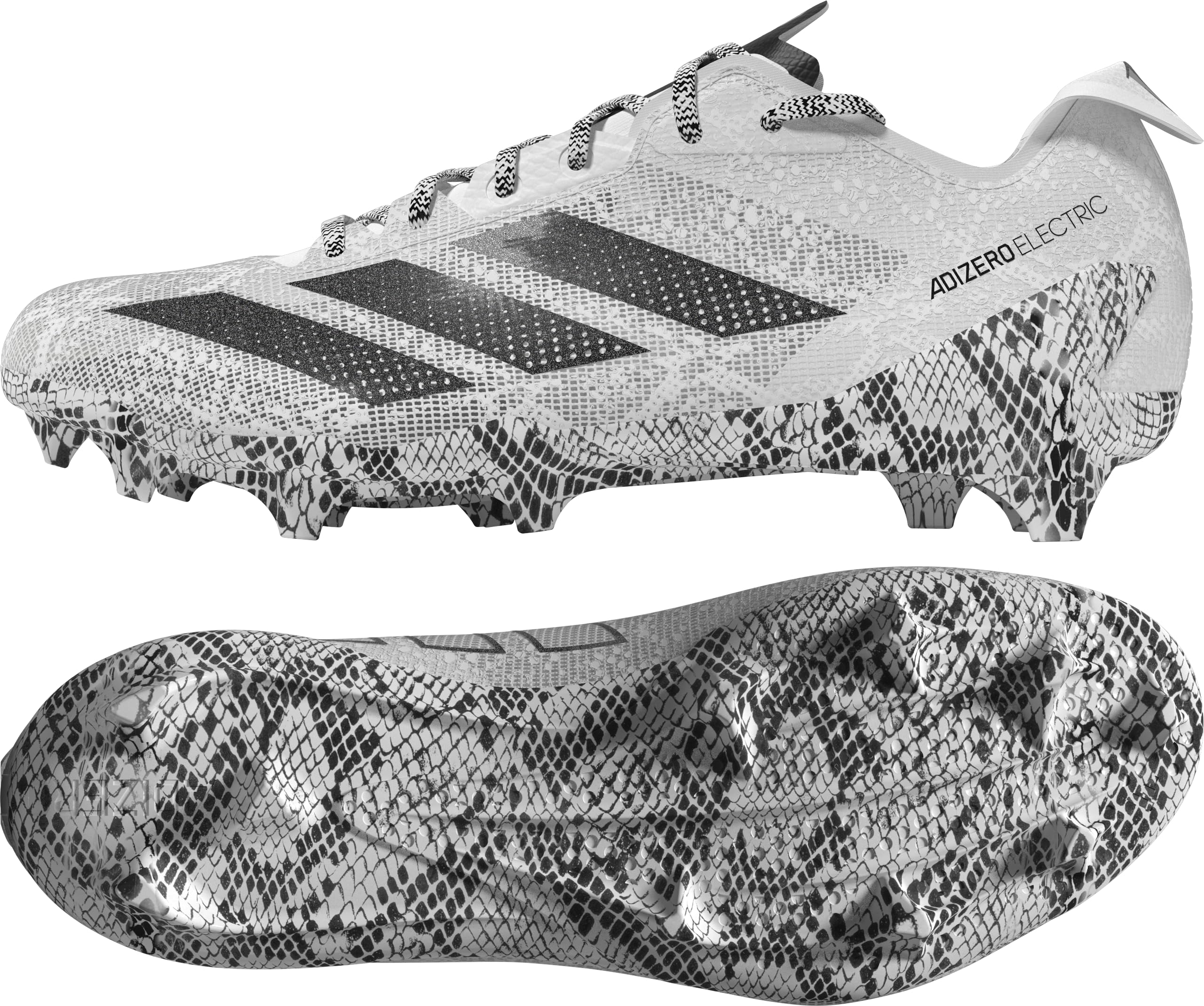 adidas Men's Adizero Electric Sneaker, White/Black/Silver Metallic, 9