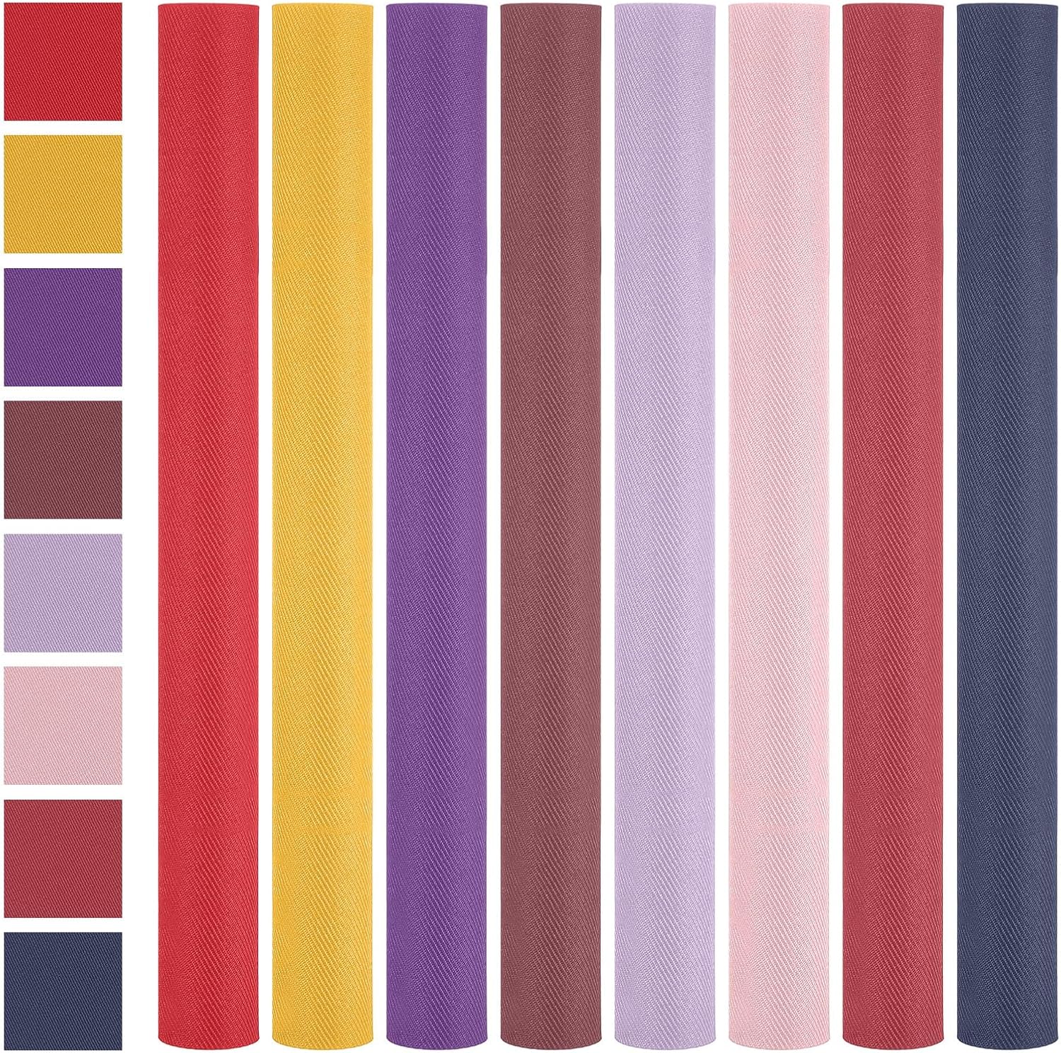 Newwiee 8 Pcs 9" x 24" Patch Twill Iron on Patches for Clothes Twill Machine Embroidery Patches Sew on Iron Clothing Fabric Repair Patch for Clothes Jacket Bags Sewing Decor