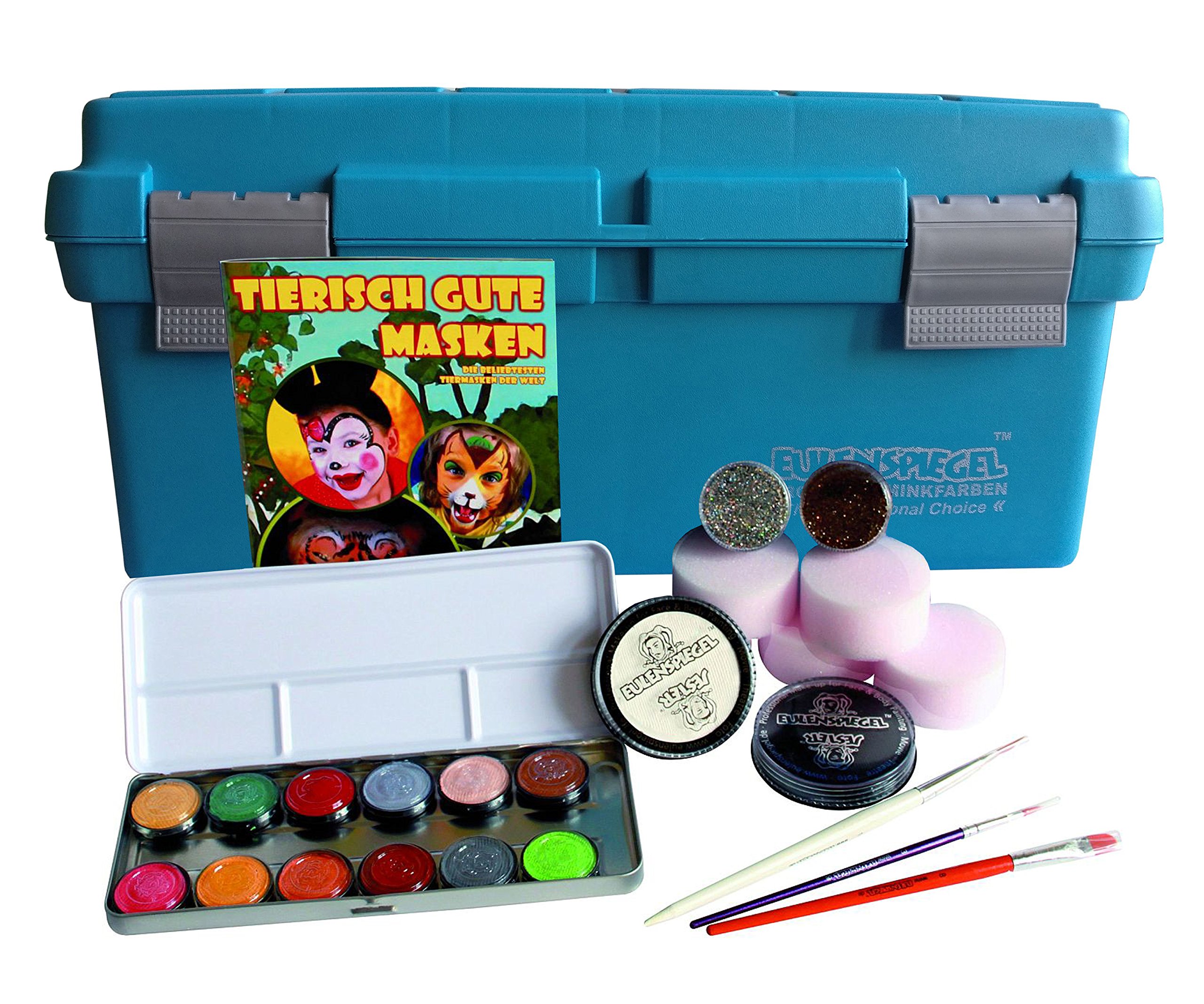 Eulenspiegel 299579 - Estuche de maquillaje máscaras de animales, set de maquillaje, carnaval, maquillaje infantil, fiesta temática, Halloween
