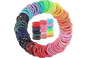 200PCS Elastic Hair Ties, No Crease Hair Small Ponytail Holders for Kids...