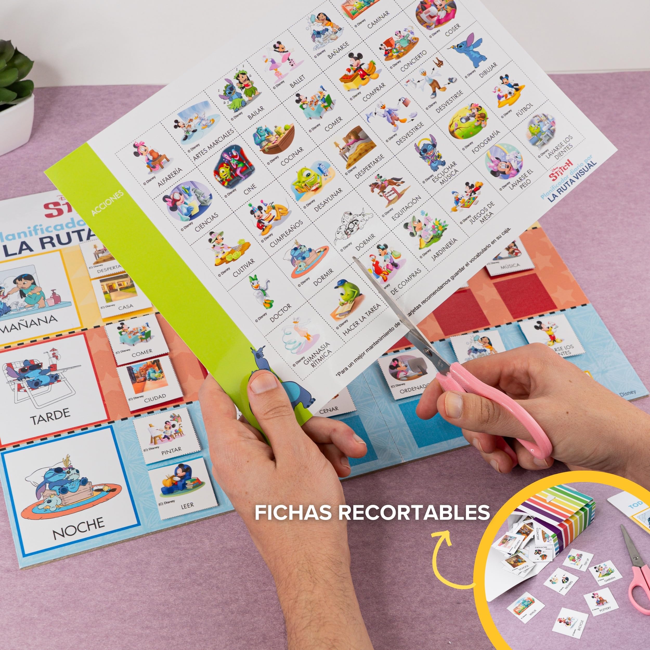 Pictogramas Autismo Español | Panel Rutinas | Pictogramas Rutinas Niños Español | Planificador Visual Editorial GEU Stitch (Diario Disney (español))