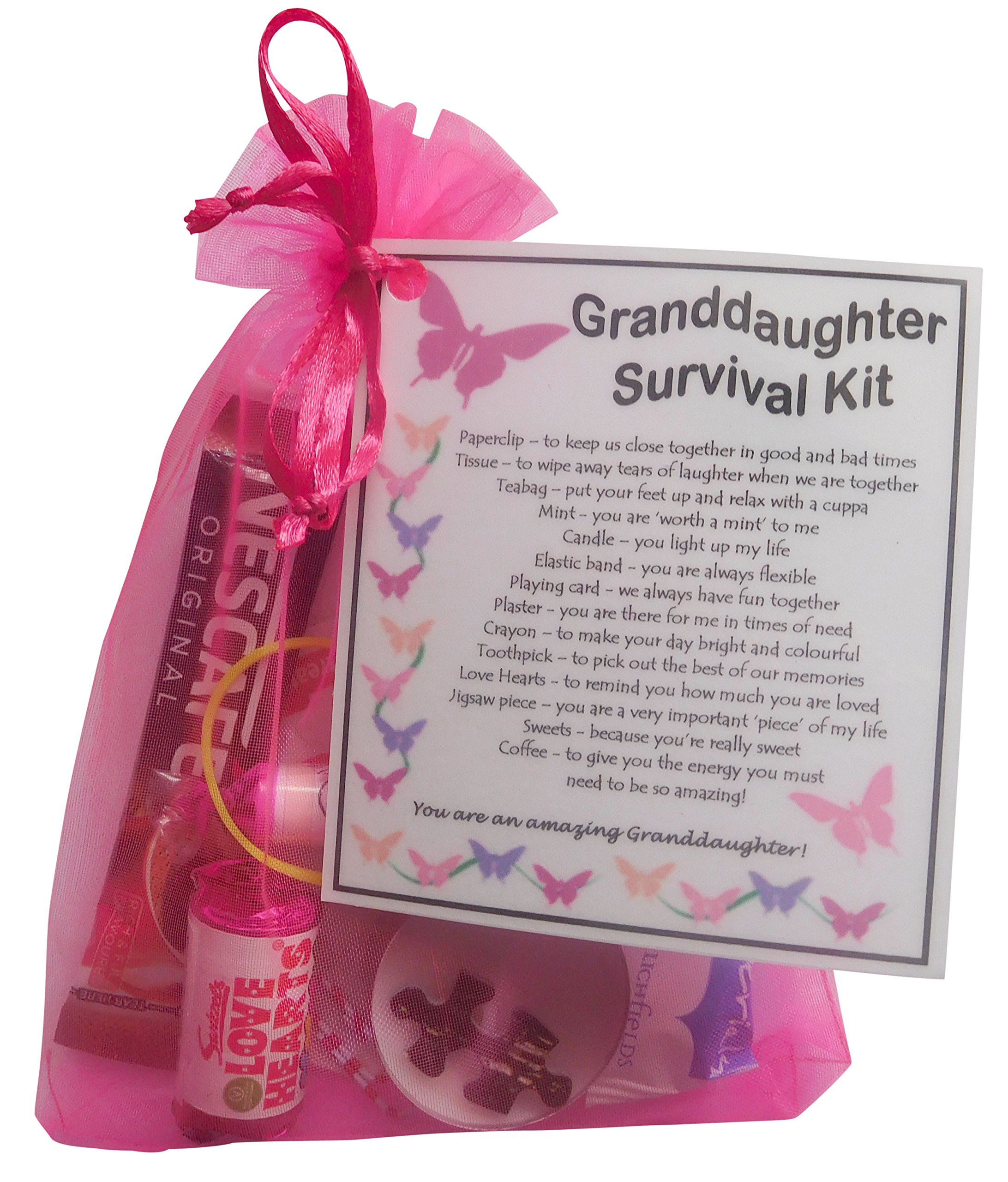 Smile Gifts Uk Pink Granddaughter's Survival Kit - A Great Present For Birthdays & Christmas
