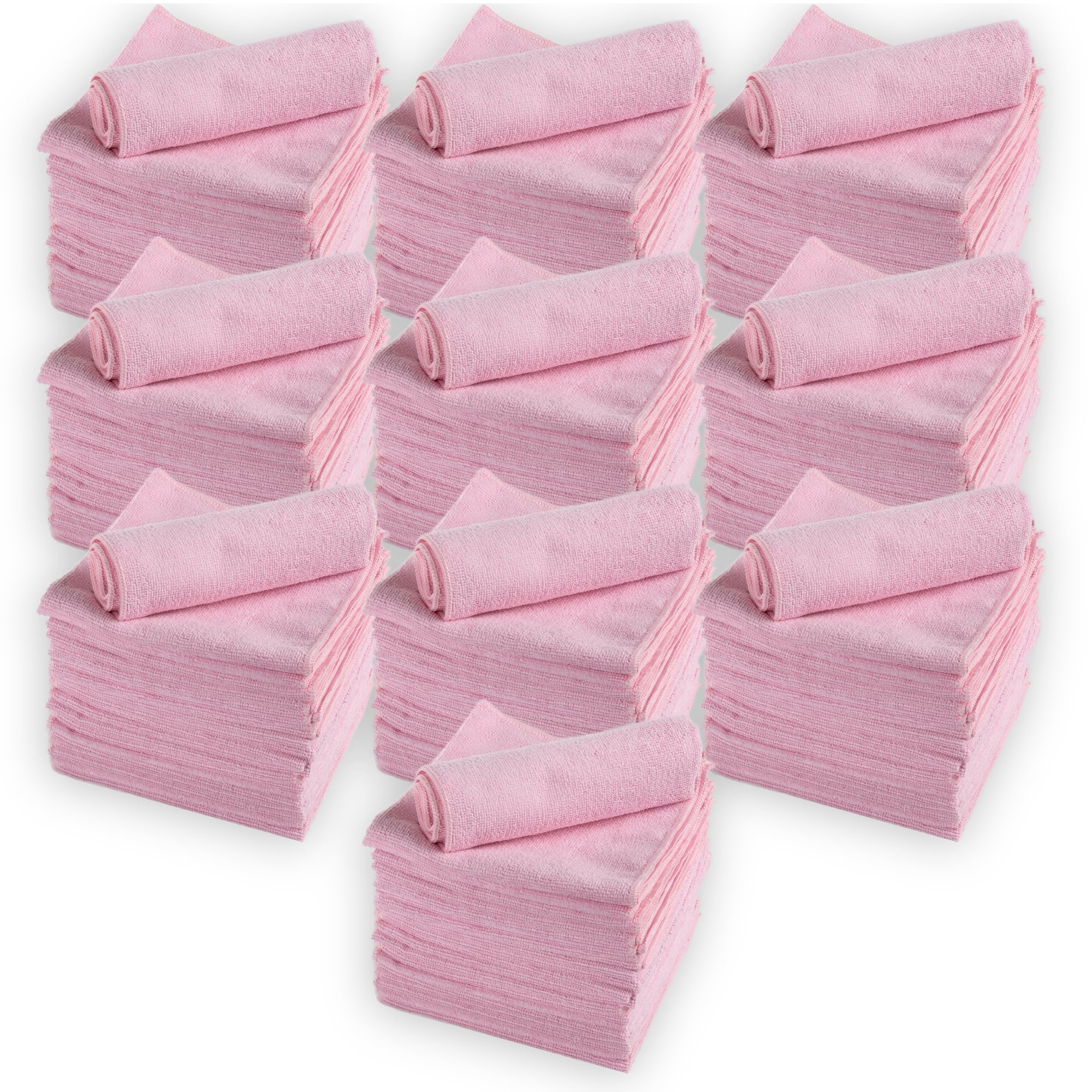 ENA Mikrofasertuch Rot (10x20 Stück, 40x40cm) | Mikrofaser Putztücher für den Haushalt | Waschlappen Microfaser Waschbar | Microfaser Putztuch für Auto Küche Bad