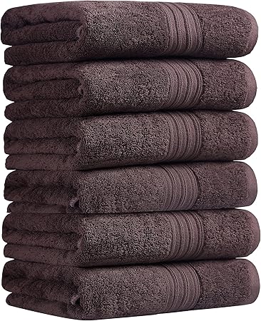 Amazon Amazon限定ブランド 100 綿 6枚 ホテルスタイル フェイスタオル セット タオル コットン 人気 安い ふわふわ の肌触り 吸水 フェイスタオル 灰 フェイスタオル ホーム キッチン オンライン通販