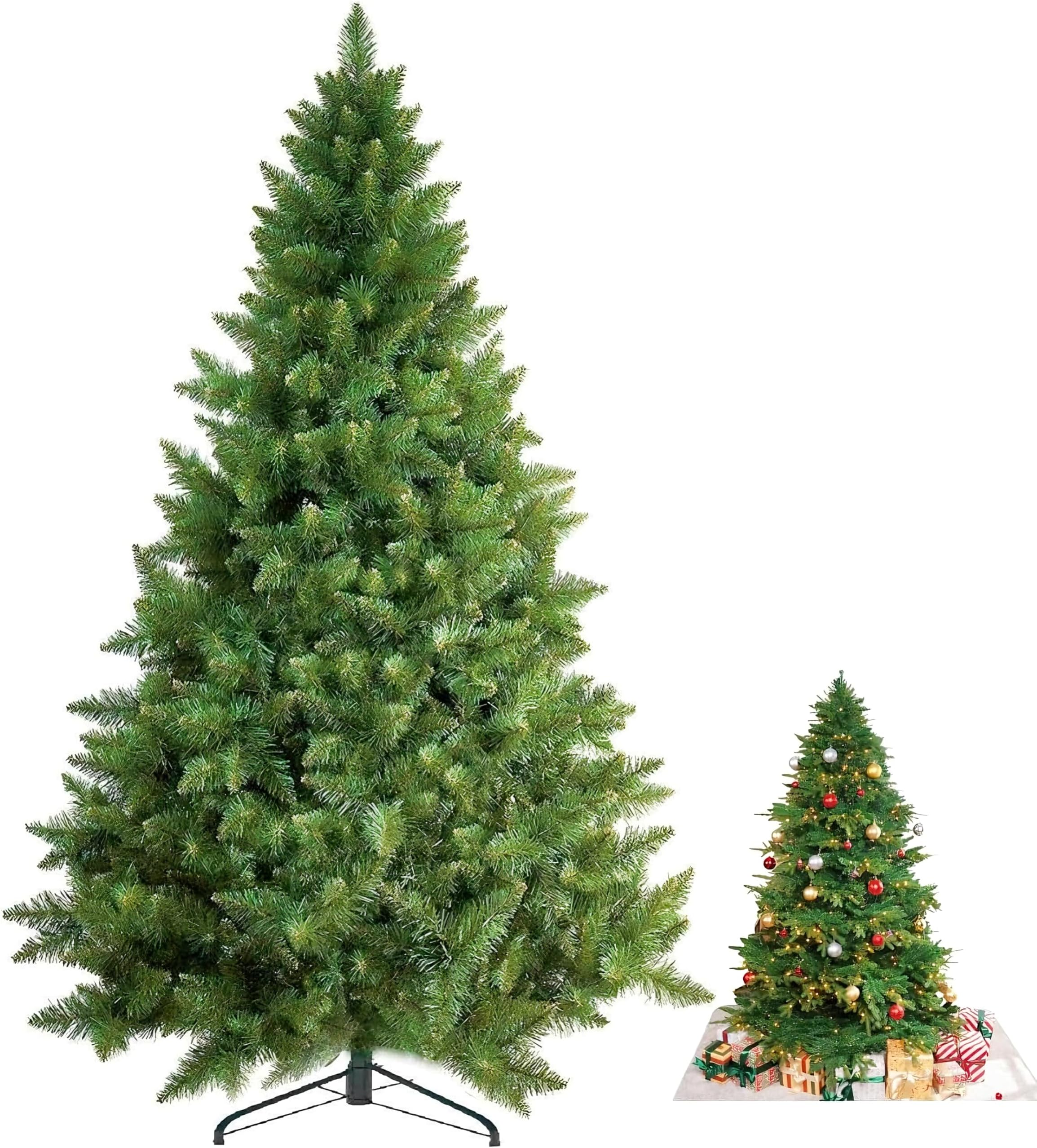 ORCHID M® 180CM Christmas Tree, Holiday Trees for Xmas, Premium Spruce Artificial Christmas Tree, Includes Foldable Metal Stand, Indoor & Outdoor Party Decoration for Home & Office