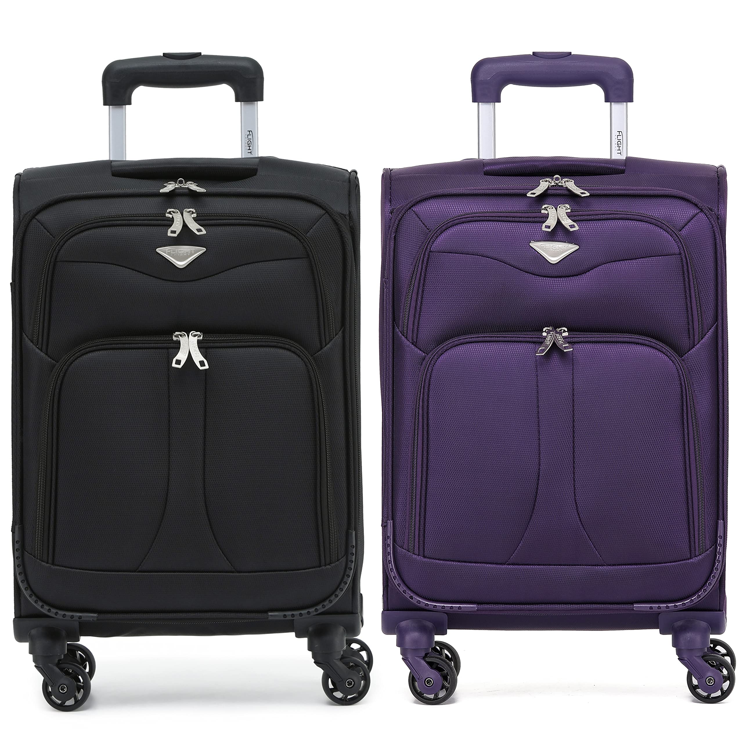 Flight Knight Lightweight 4 Wheel 800D Soft Case Suitcases Anti Crack Cabin & Hold Luggage Options Approved for Over 100 Airlines Including easyJet, BA & Many More! — view 23