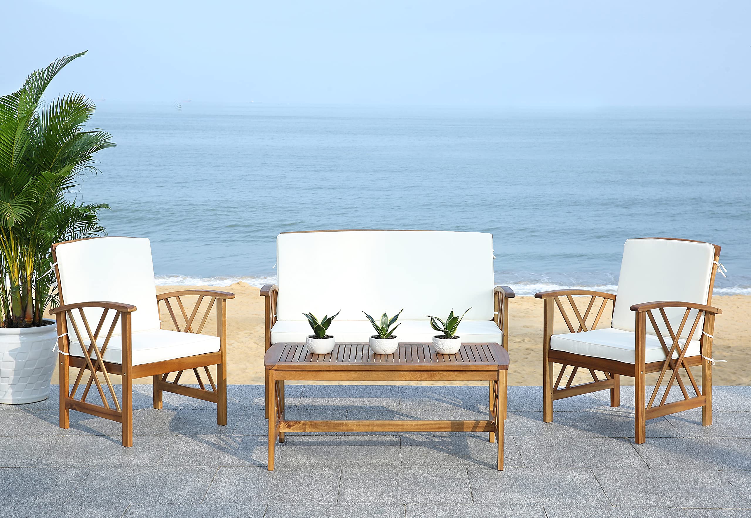 Safavieh 4-Piece Outdoor Collection Fontana Patio Set