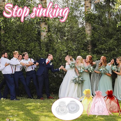 Miniatura 3 de Protectores de talón para césped, 21 unidades, 3 tamaños, protectores de tacón alto para caminar sobre césped y suelos irregulares, tapones de