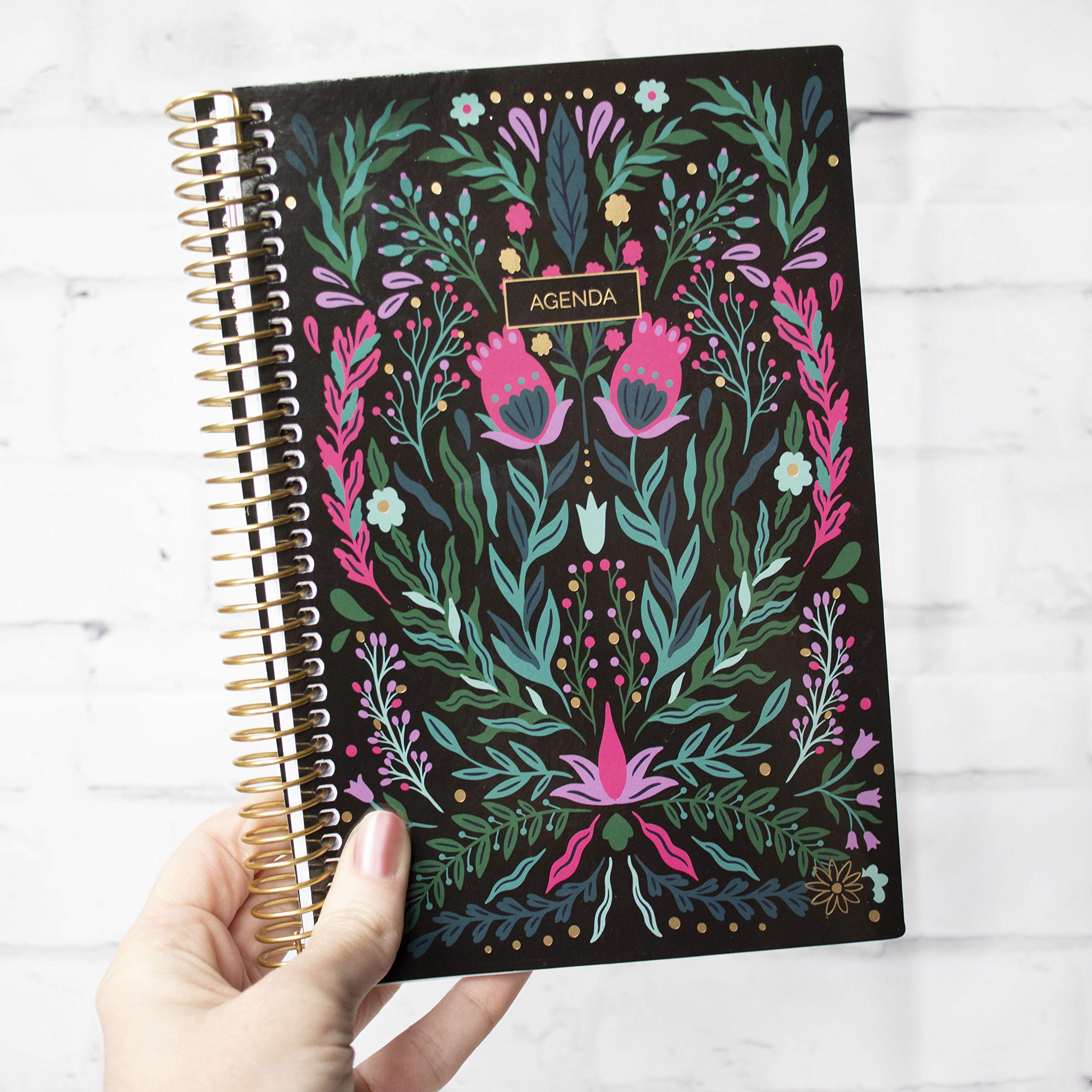 bloom daily planners UNDATED Spanish Calendar Year Day Planner - Passion/Goal Organizer - Monthly/Weekly Agenda Book with Tabs (January to December) - 6" x 8.25" - Folky Floral - Image 8