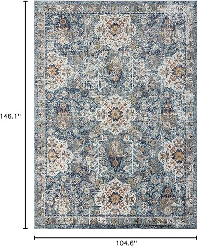 Miniatura 2 de LUXE WEAVERS Euston Collection 8062 - Alfombra oriental moderna de 9 x 12 pulgadas, color azul