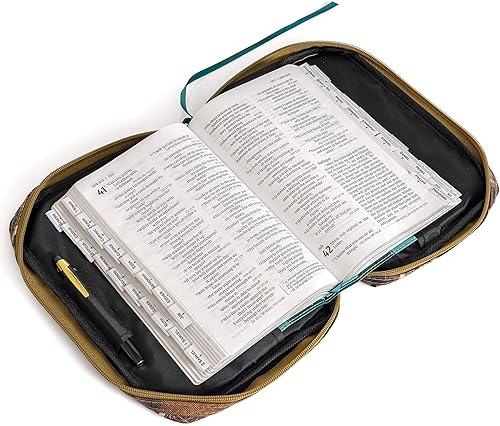 Miniatura 5 de Extreme Pak Funda para Biblia con compartimentos extra con cremallera, para proteger el buen libro, camuflaje JX Swamper