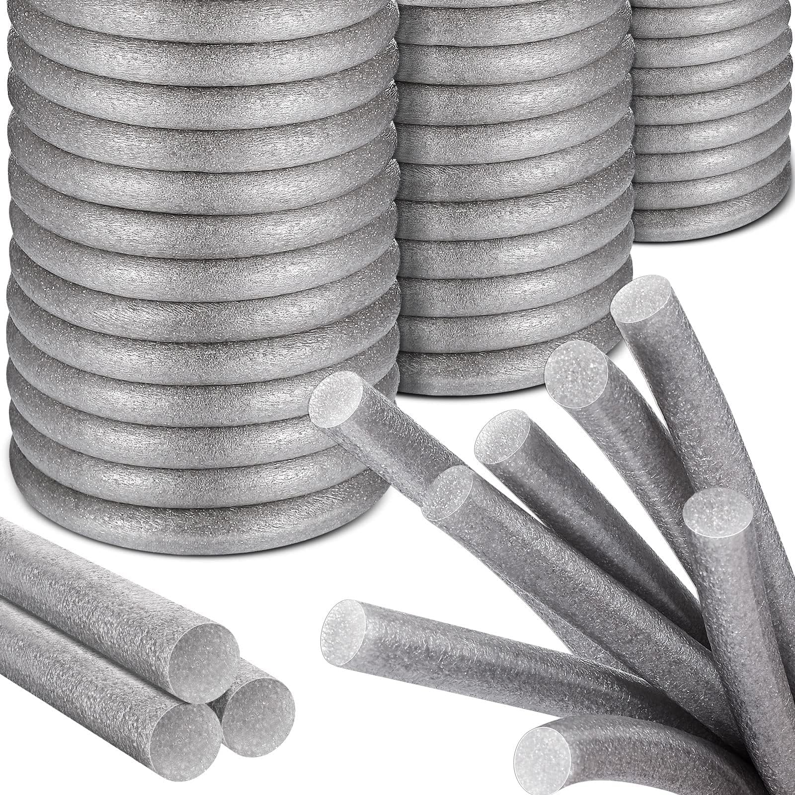 Tondiamo Caulk Saver Foam Backer Rod Gap Filler Concrete Rope Caulk Gray Sealant Backing Rod for Fence Wall Gap Floor Window Door Windproof Home Repairing(1/2 Inch x 30 Ft)