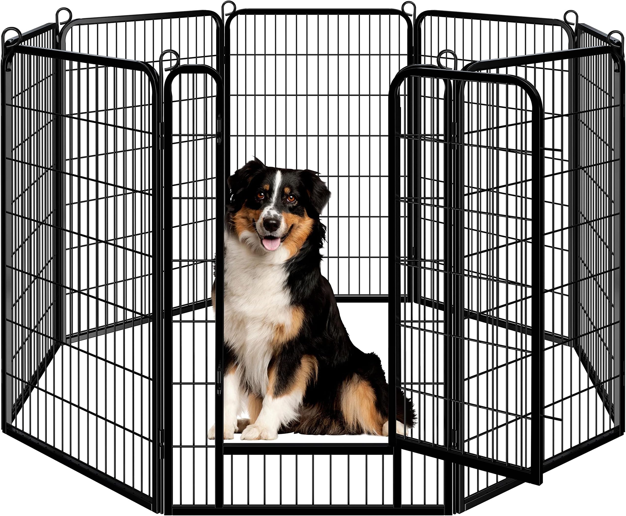 S AFSTAR 16 Panels Metal Dog Playpen, 48" Height Dog Fence