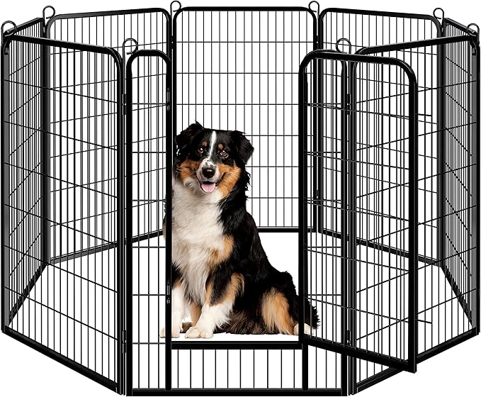 Yaheetech Dog Playpen Outdoor, 8 Panel Dog Fence 47