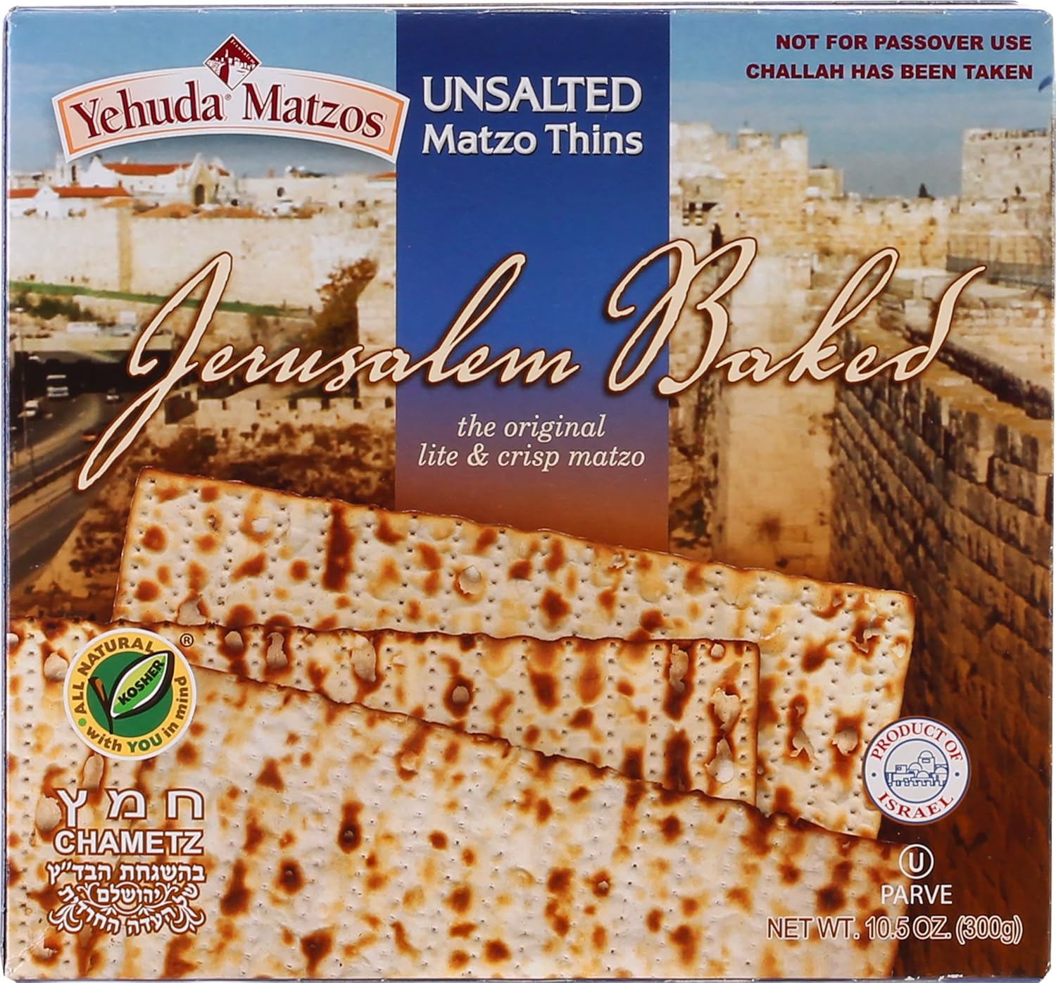 Yehuda Gluten-Free Matzo Squares Toasted Onion, 10.5 Ounce (Pack of 3)