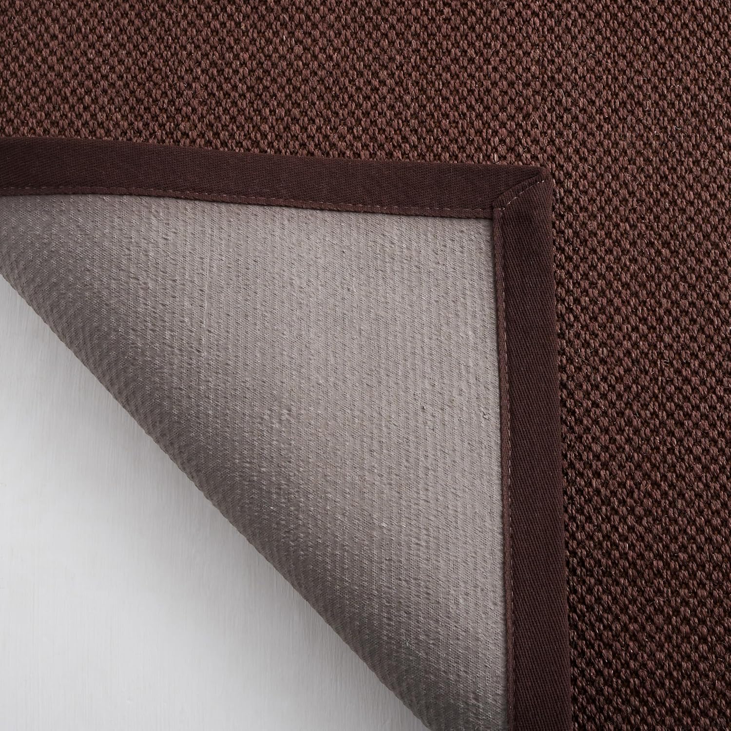 SAFAVIEH Area Rug 8x10 - Natural Fiber Collection - Large - Chocolate & Dark Brown, Sisal, Rustic Farmhouse Style, Ideal for Living Room, Bedroom, Dining Space (NF133D)