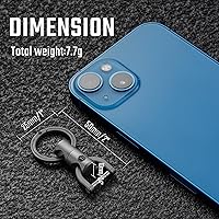 Vista 5 de KeyUnity KM13 Swivel Keychain with D Ring Key Shackle, Titanium Rotatable Key Organizer