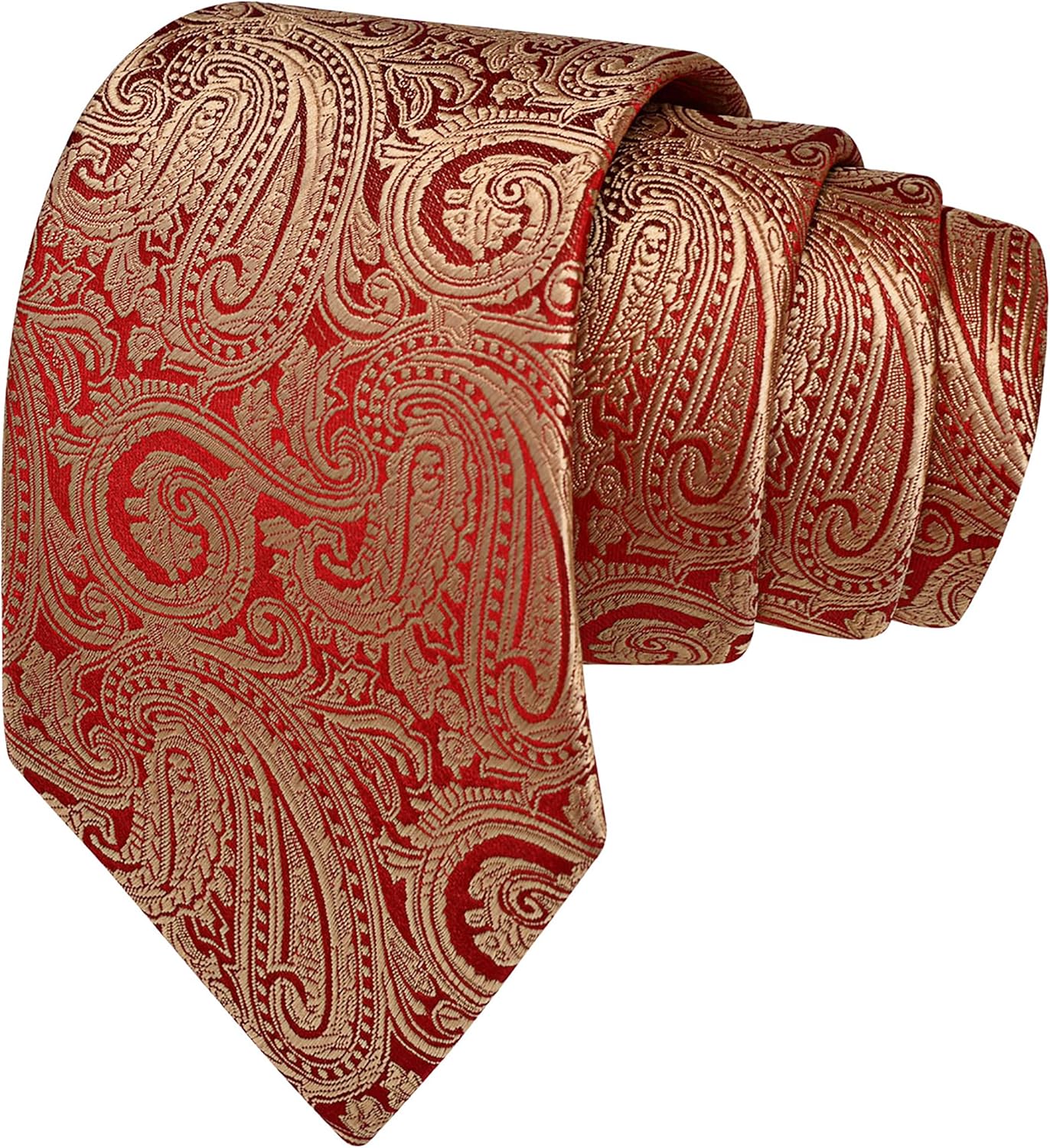 GUSLESON 3.15"(8cm) Mens Tie and Lapel Pin Paisley Necktie Hankerchief Cufflinks Set for Men - Image 3