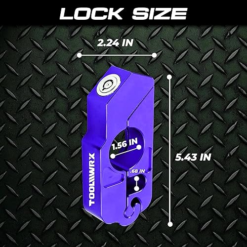 Miniatura 8 de Bloqueo de agarre de motocicleta  Manillar antirrobo resistente y bloqueo de palanca de freno (ajuste universal,  1.5 ) para motocicletas, scooters