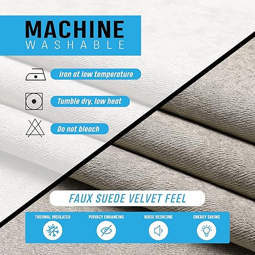 Miniatura 6 de Regal Home Collections Juego de 2 paneles de cortinas para oscurecer la habitación, reducción de ruido, ahorro de energía, cortinas para oscurecer