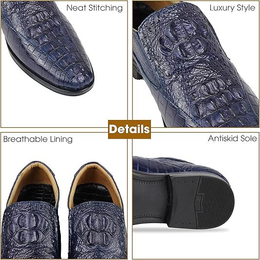 TOD'S ネイビー クロコダイル風ローファー　26センチ TOD'S ネイビー クロコダイル風ローファー 26センチ TOD'S ネイビー