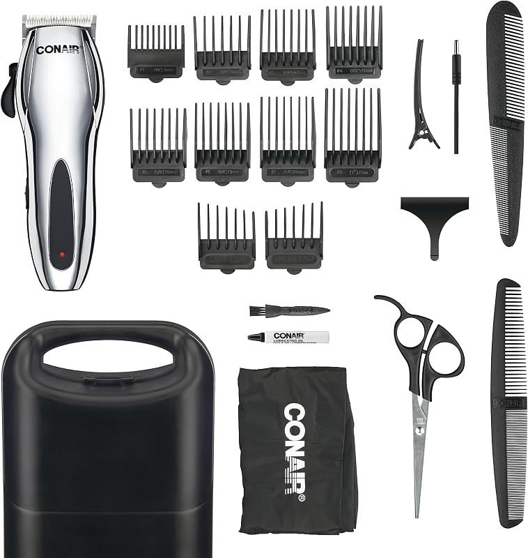 ConairMAN Hair Clippers for Men, 22-Piece Corded or Cordless Home Hair Cutting Kit