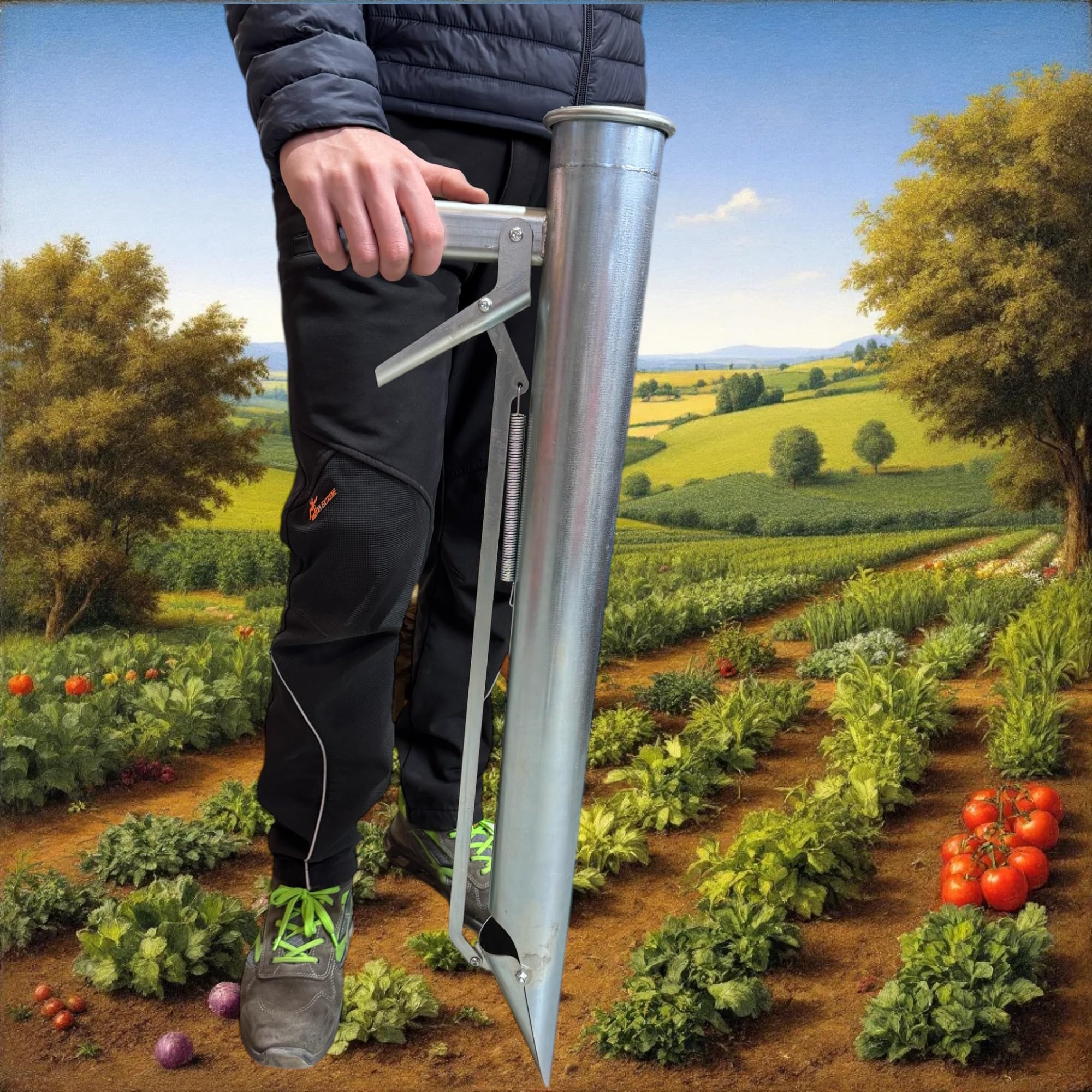 G.L.D. Forniture Bazukka 80 - Trasplantador sembrador para bulbos, semillas y plántulas sembradora manual para plantashortalizas