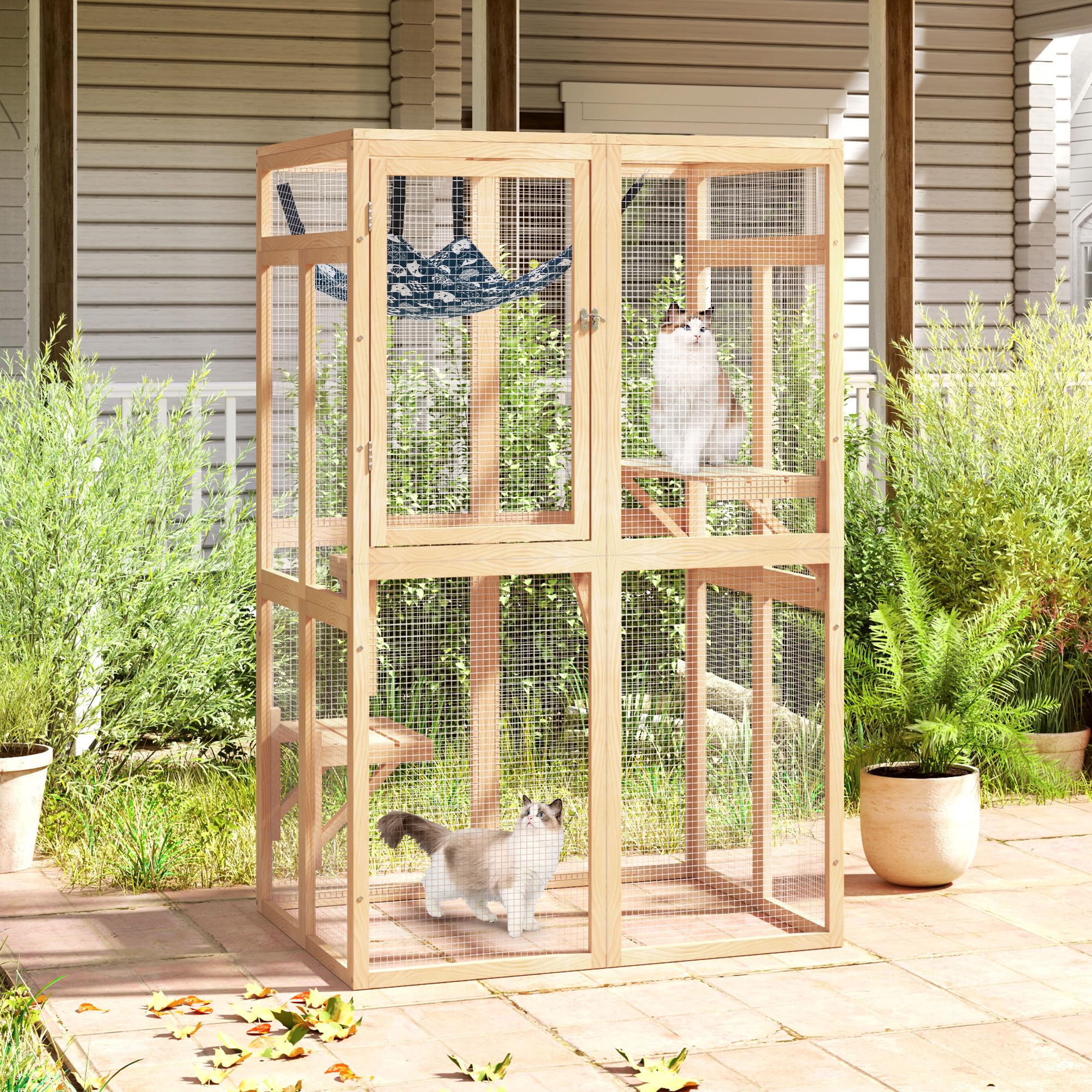 Window Catio Backyard Cat Enclosure Outdoor Catio Wooden Catio