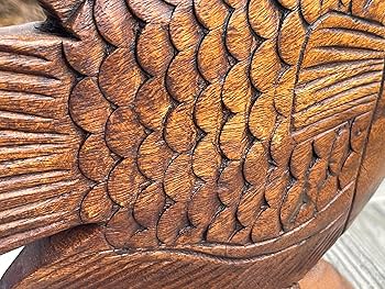 Amazon.co.jp: Land of Simple Treasures 手彫り魚像 - 木製魚の