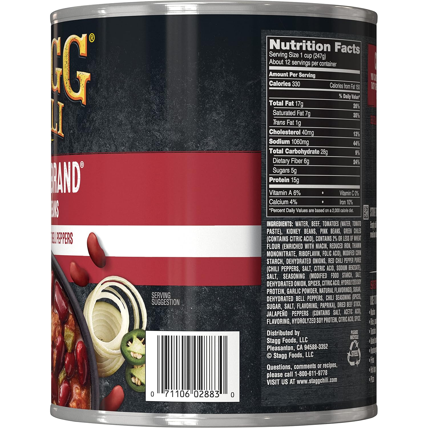 Stagg Country Chili with Beans, 108 Ounce