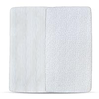 Vista 5 de Ely's & Co. Sábanas impermeables para cuna/cama para niños pequeños, protector de colchón y sábana bajera todo en uno, algodón de jersey suave, Azul