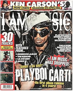 Playboi Carti Magazine Poster, 16x20 and 8x10 Inch Art Print, I Am Music Era, Room Decor, Wall Art, No Frame Size 20x25 cm / 8x10″
