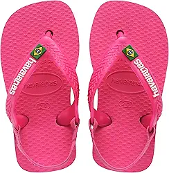 Chinelo Havaianas New Baby Brasil Logo Rosa Flux 20